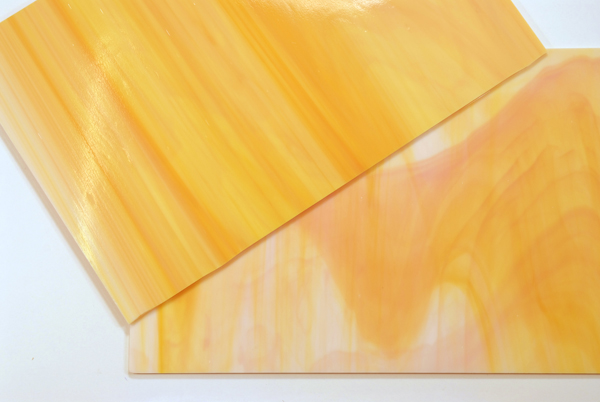 Baguette de Verre  n°13 - Orange Blanc 2 x 20 cm
