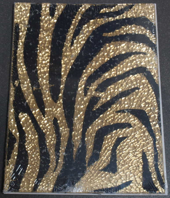 Crackle Noir et Or Zebra - 15 x 20 cm