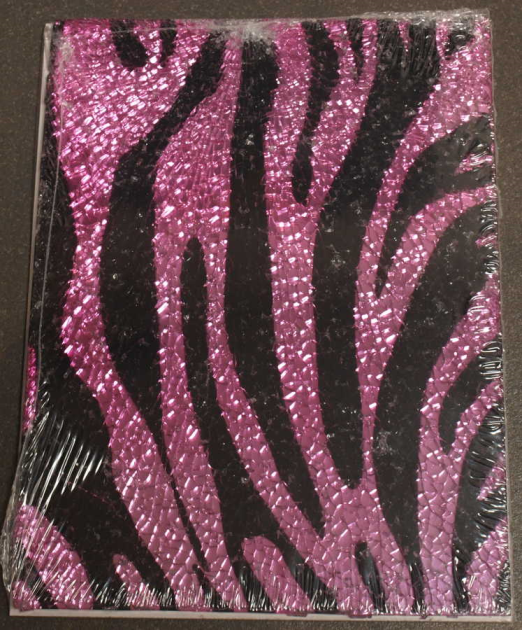 Crackle Noir et Rose Zebra - 15 x 20 cm