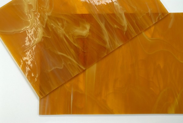 Plaque de Verre 20 x 20 cm  Caramel Nuageux n°23