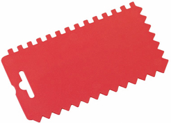 Couteau à Colle en Plastique Petit Modèle 15 x 8 cm - 3 Dentures 